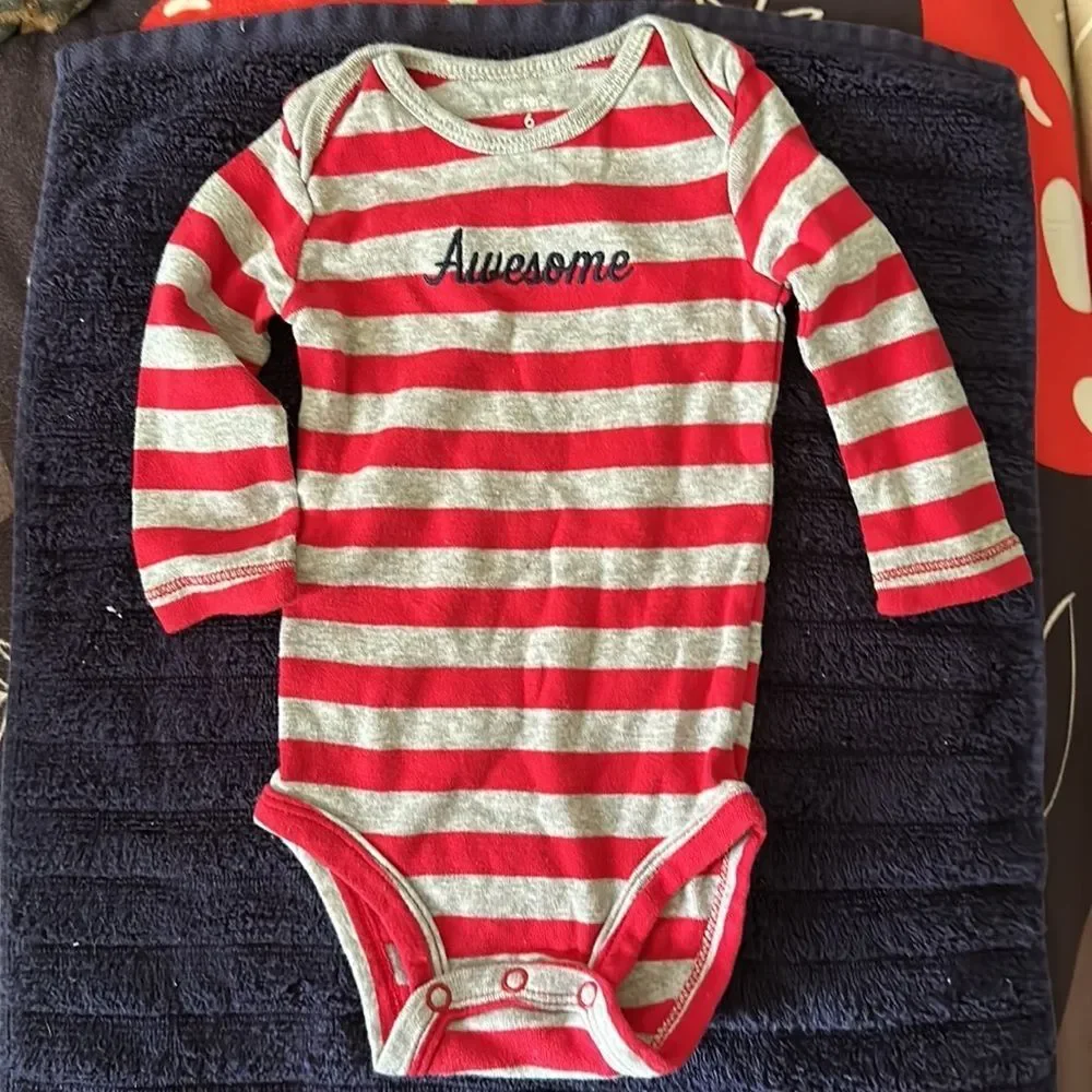 Carter’s Baby Romper Lot – Long & Short Sleeve – Size 6 Months – Boys